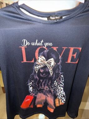 Haute Mess "Do What You Love" Graphic Black Tee